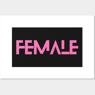 FEMALE font 4 Posters and Art